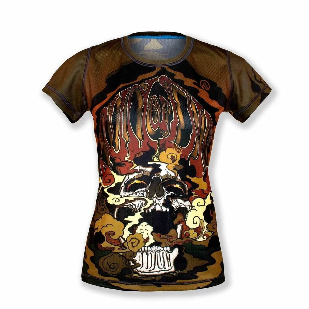NEW INKNBURN women's run or die™ apocalypse tech shirt in brown